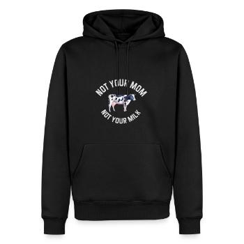 Vegan Fleischlos Tierlieb & Veganer - Männer Premium Bio Hoodie - Schwarz - Vorne - Nico (187cm)