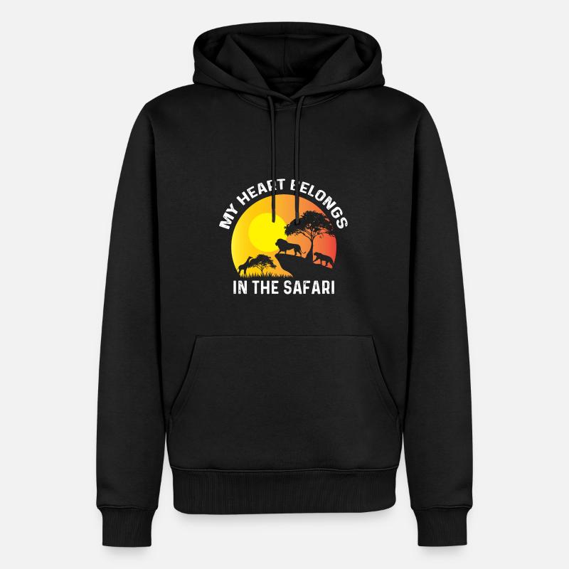 Appartient à Safari Backpacker Gift - Sweat à capuche Premium bio Homme - noir