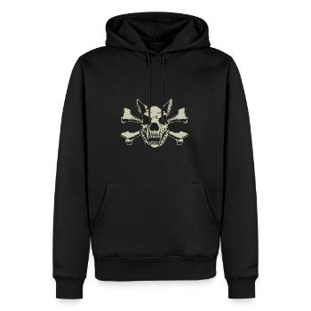 Dog Skull Hundemotiv Hundesport IGP Mondioring - Männer Premium Bio Hoodie - Schwarz - Vorne - Nico (187cm)