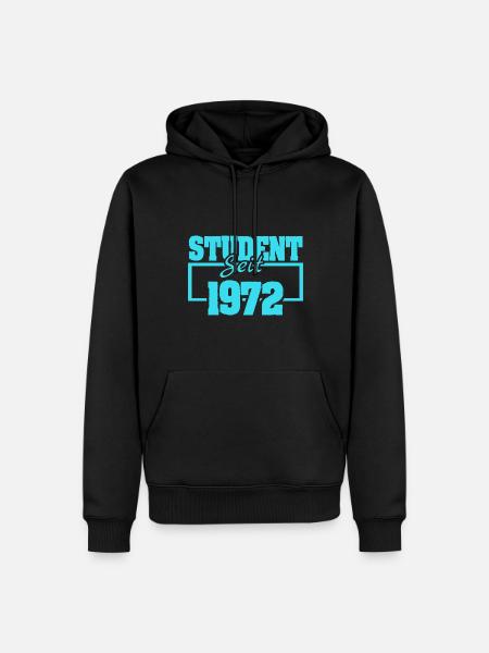 Jahr 1972 - Männer Premium Bio Hoodie - Schwarz
