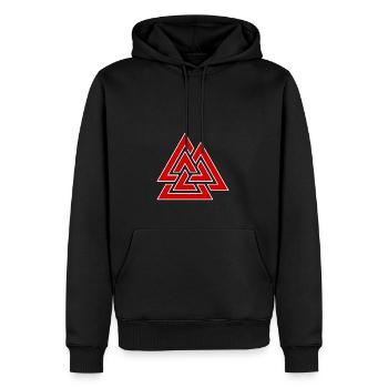 valknut white - Men’s Premium Organic Hoodie - black - Front - Nico (187cm)