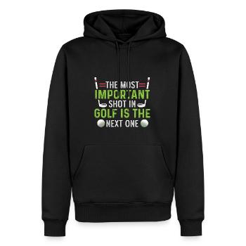 Wichtiger Schuss Sportler Gift - Männer Premium Bio Hoodie - Schwarz - Vorne - Nico (187cm)