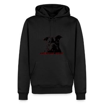 American Bully Pocket 03 - Sweat à capuche Premium bio Homme - noir - Devant - Nico (187cm)