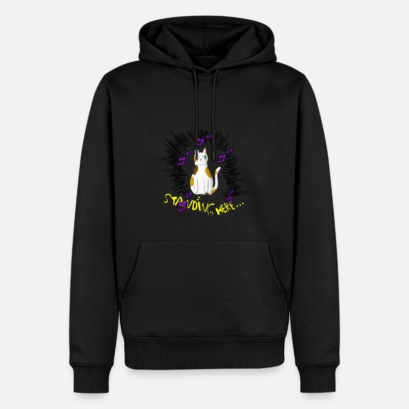 Standing cat - Sweat à capuche Premium bio Homme - noir