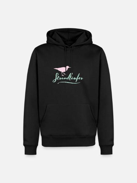 Strandläufer - Männer Premium Bio Hoodie - Schwarz