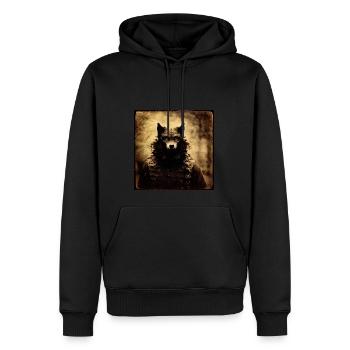 Loup-garou - Sweat à capuche Premium bio Homme - noir - Devant - Nico (187cm)