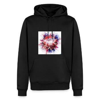 Wc222 - Sweat à capuche Premium bio Homme - noir - Devant - Nico (187cm)