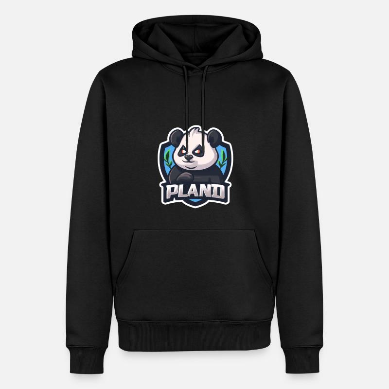 PLAND, der dunkle 🐼 Panda - Männer Premium Bio Hoodie - undefined