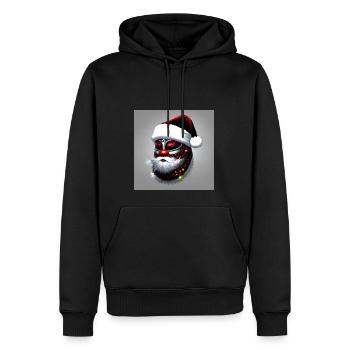 Série : distopia of christmas - Sweat à capuche Premium bio Homme - noir - Devant - Nico (187cm)