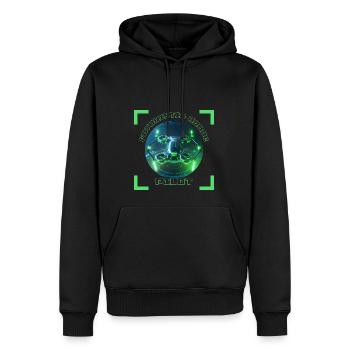 Pilote de drone futuriste 3 - Sweat à capuche Premium bio Homme - noir - Devant - Nico (187cm)