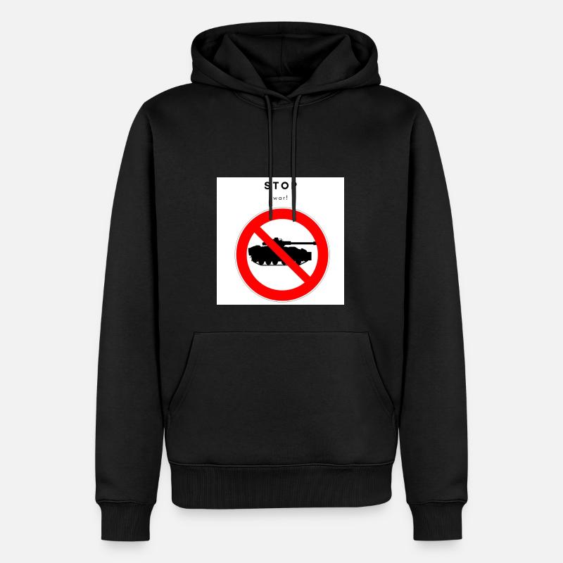 stop war - Männer Premium Bio Hoodie - Schwarz