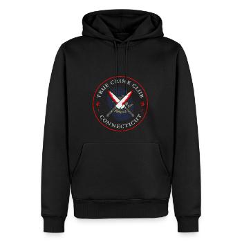 True Crime Club Connecticut, Murderino Murder Show - Männer Premium Bio Hoodie - Schwarz - Vorne - Nico (187cm)