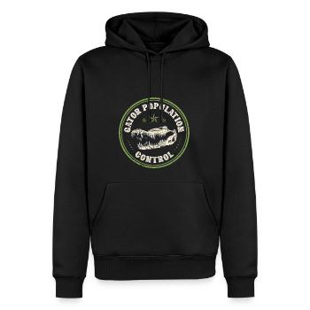 Alligator Hunter Gator Population Control, - Männer Premium Bio Hoodie - Schwarz - Vorne - Nico (187cm)