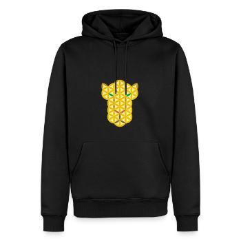 Big Cat of Life - Cl - Men’s Premium Organic Hoodie - black - Front - Nico (187cm)