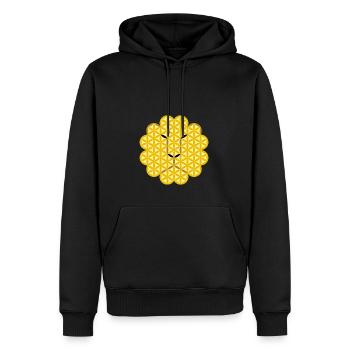 Lion of Life - Alpha - Men’s Premium Organic Hoodie - black - Front - Nico (187cm)