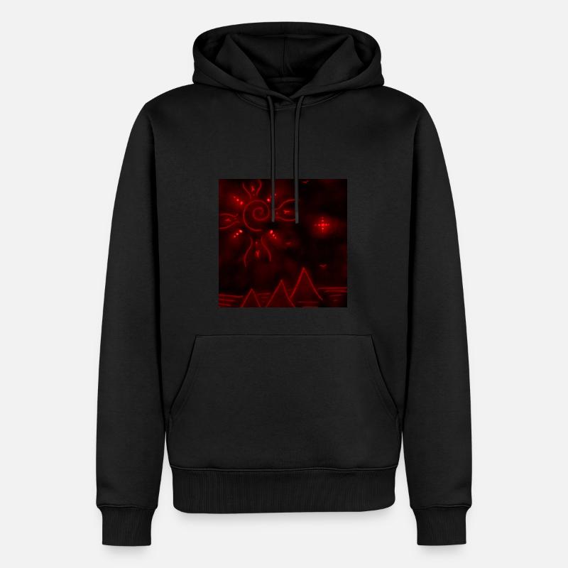 SOLEIL ET PYRAMIDES ROUGES - Sweat à capuche Premium bio Homme - undefined