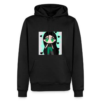 ZEICHEN; MANN - Männer Premium Bio Hoodie - Schwarz - Vorne - Nico (187cm)