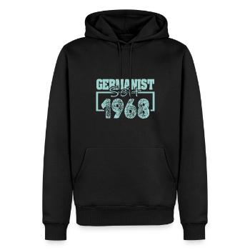 Deutsch 1968 - Männer Premium Bio Hoodie - Schwarz - Vorne - Nico (187cm)