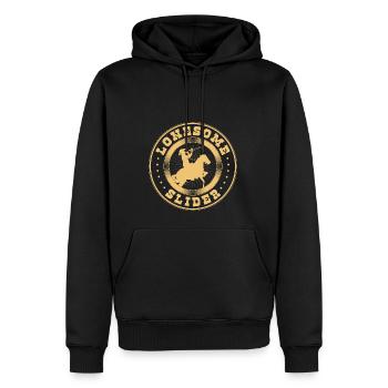 Trombone Player, Lonesome Slider, Cowboy - Männer Premium Bio Hoodie - Schwarz - Vorne - Nico (187cm)
