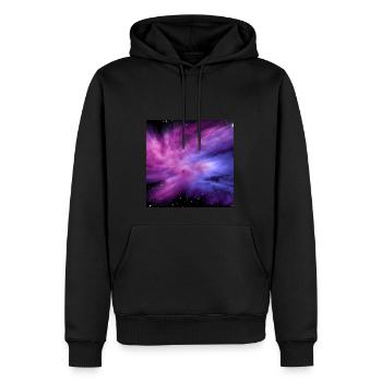 Galaxie - Sweat à capuche Premium bio Homme - noir - Devant - Nico (187cm)