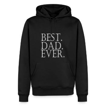 T-shirt amusant avec l’inscription « Best Dad Ever » - Sweat à capuche Premium bio Homme - noir - Devant - Nico (187cm)