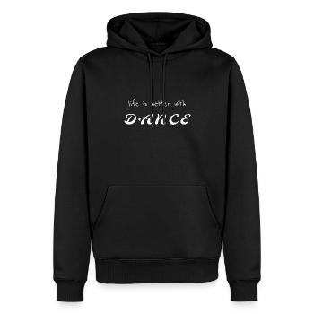 Life Is Better With Dance T-Shirt, Tanz Shirt - Men’s Premium Organic Hoodie - black - Front - Nico (187cm)