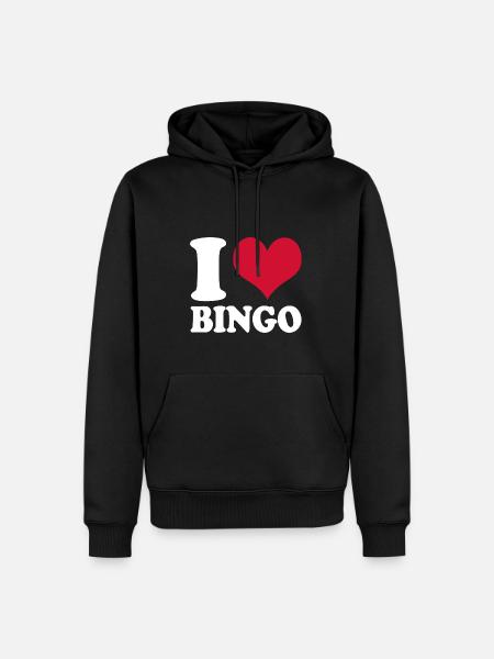 I Love Bingo - Men’s Premium Organic Hoodie - black