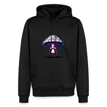 Pink daughter mushroom - Men’s Premium Organic Hoodie - black - Front - Nico (187cm)