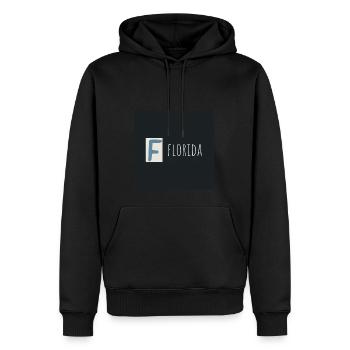 florida 1 - Sweat à capuche Premium bio Homme - noir - Devant - Nico (187cm)