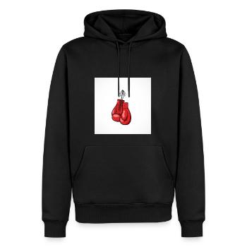 BOXING CLUB - Sweat à capuche Premium bio Homme - noir - Devant - Nico (187cm)