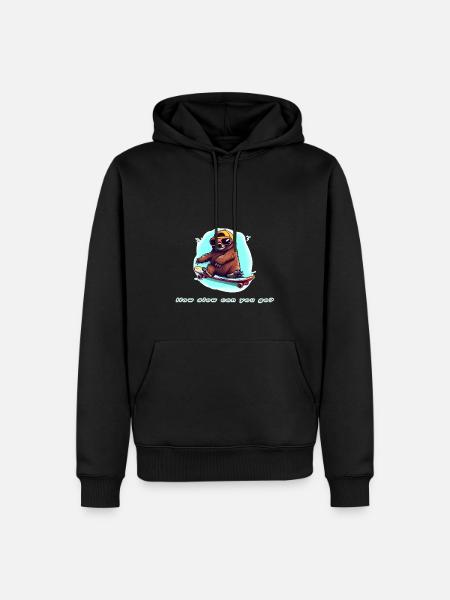 How slow can you go - Men’s Premium Organic Hoodie - black