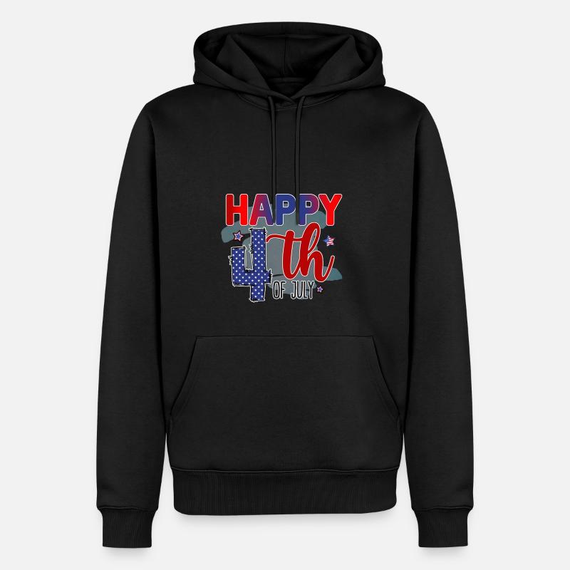 Joyeux 4 juillet - Sweat à capuche Premium bio Homme - noir