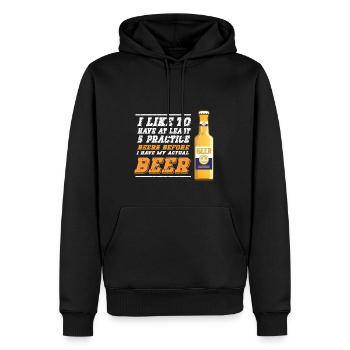 Feiern Bier Party Spruch I Biertrinken - Männer Premium Bio Hoodie - Schwarz - Vorne - Nico (187cm)