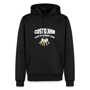 Putzfrau Spruch Reinigungskraft Putzfee - Männer Premium Bio Hoodie - Schwarz - Vorne - Nico (187cm)