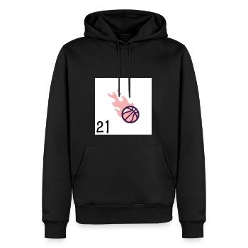 Untitled Project 19 - Men’s Premium Organic Hoodie - black - Front - Nico (187cm)