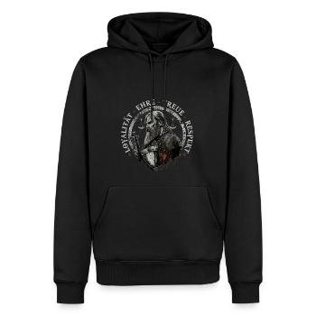 Wikinger Grundsätze, Vintage Norse Viking - Männer Premium Bio Hoodie - Schwarz - Vorne - Nico (187cm)