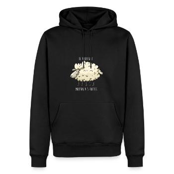 Mouton à 5 pattes v2 - Sweat à capuche Premium bio Homme - noir - Devant - Nico (187cm)