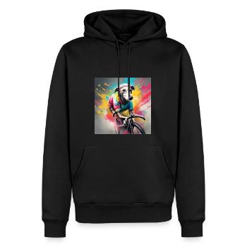 Whippet Sports Racing Cycliste - Sweat à capuche Premium bio Homme - noir - Devant - Nico (187cm)
