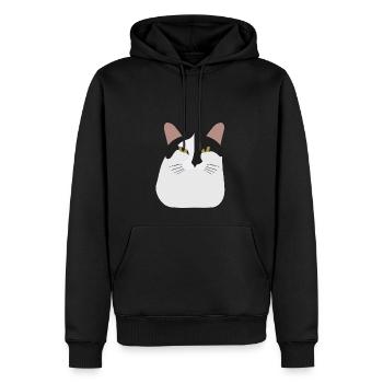 Black-headed gray cat - Men’s Premium Organic Hoodie - black - Front - Nico (187cm)