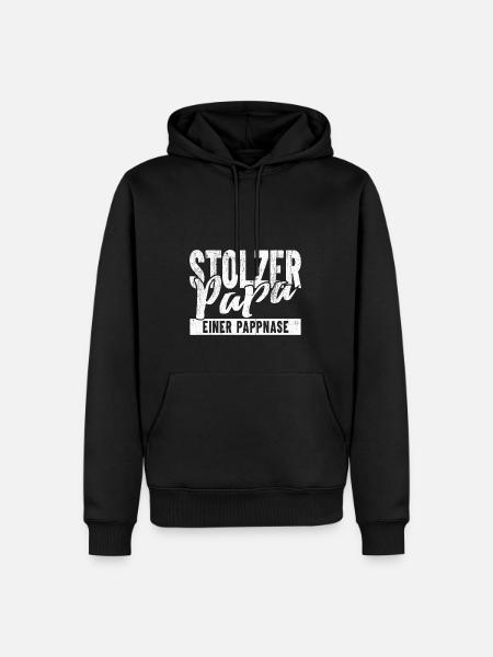 Stolzer Papa einer Pappnase - Männer Premium Bio Hoodie - Schwarz