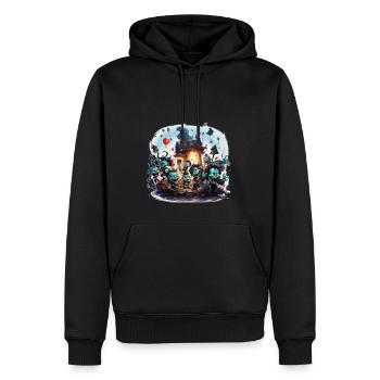 Monster Mega Party - Men’s Premium Organic Hoodie - black - Front - Nico (187cm)