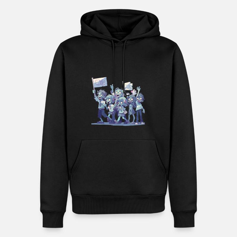 Marche de protestation zombie - Sweat à capuche Premium bio Homme - noir