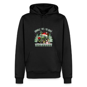 Farmer Christmas T-Shirt - Men’s Premium Organic Hoodie - black - Front - Nico (187cm)