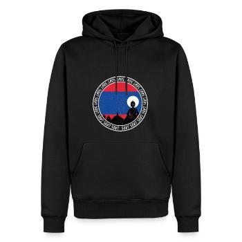 Laos Laote Laoten Flagge Tempel Lao I Geschenk - Männer Premium Bio Hoodie - Schwarz - Vorne - Nico (187cm)