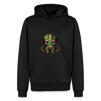 Charm of Lovecraft: Adorable Cute Baby Cthulhu - Men’s Premium Organic Hoodie - black - Front - Nico (187cm)