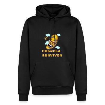 Lustige spanische Zitate Flip Flop Überlebender. - Männer Premium Bio Hoodie - Schwarz - Vorne - Nico (187cm)
