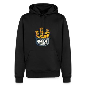 Mac And Cheese Addict - Men’s Premium Organic Hoodie - black - Front - Nico (187cm)