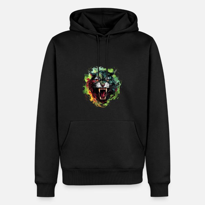 Shadowrunner et centrale électrique - Sweat à capuche Premium bio Homme - noir