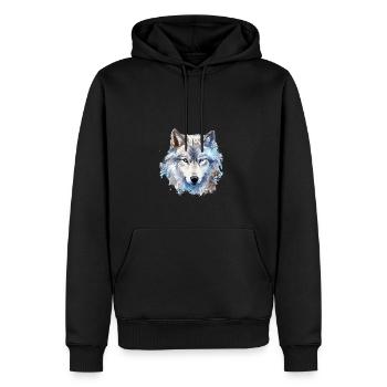 L’ du loup de Noël - Sweat à capuche Premium bio Homme - noir - Devant - Nico (187cm)