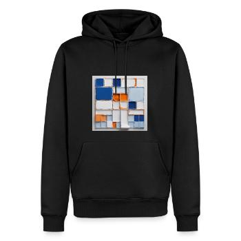 Éclat Estival : Fusion Chromatique - Sweat à capuche Premium bio Homme - noir - Devant - Nico (187cm)